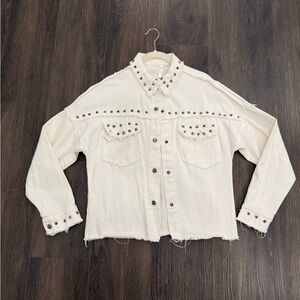 Vanilla White Studded Shacket